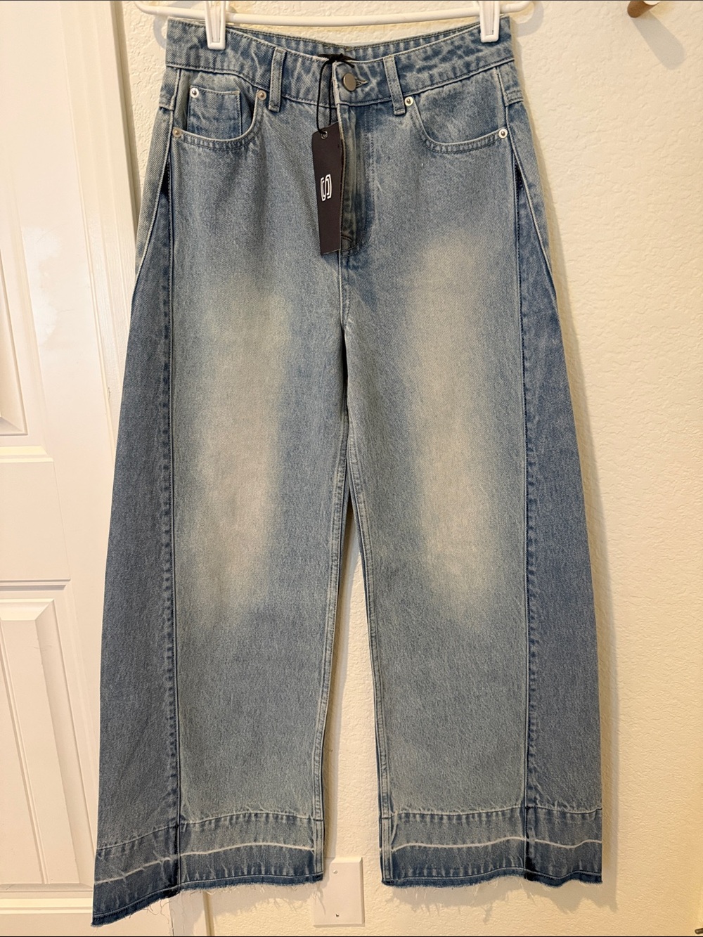 Sans Souci Light Blue Wide-Leg Jeans